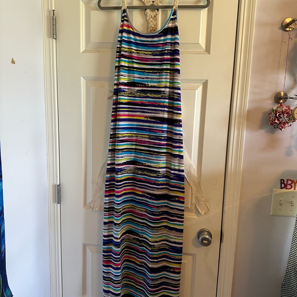 Dots Multicolor Striped Dress